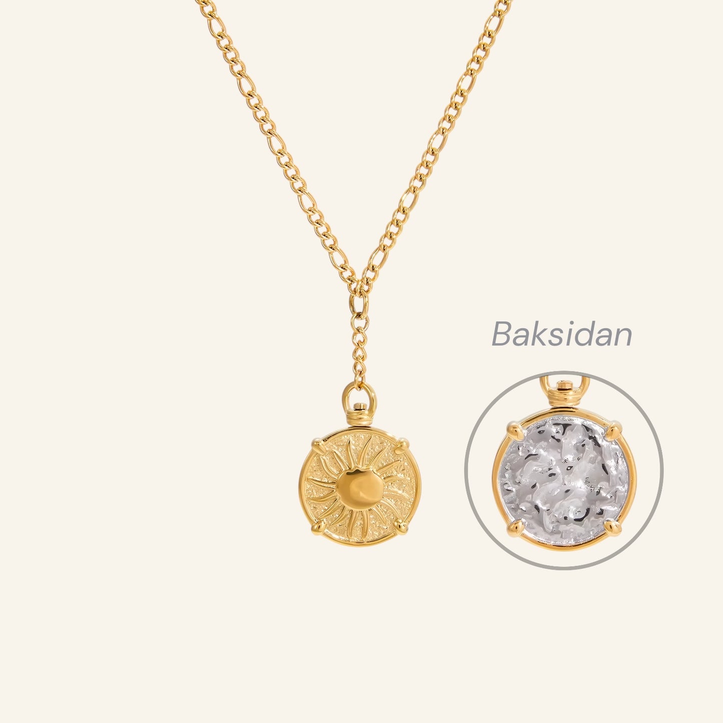 Halsband med solsymbol