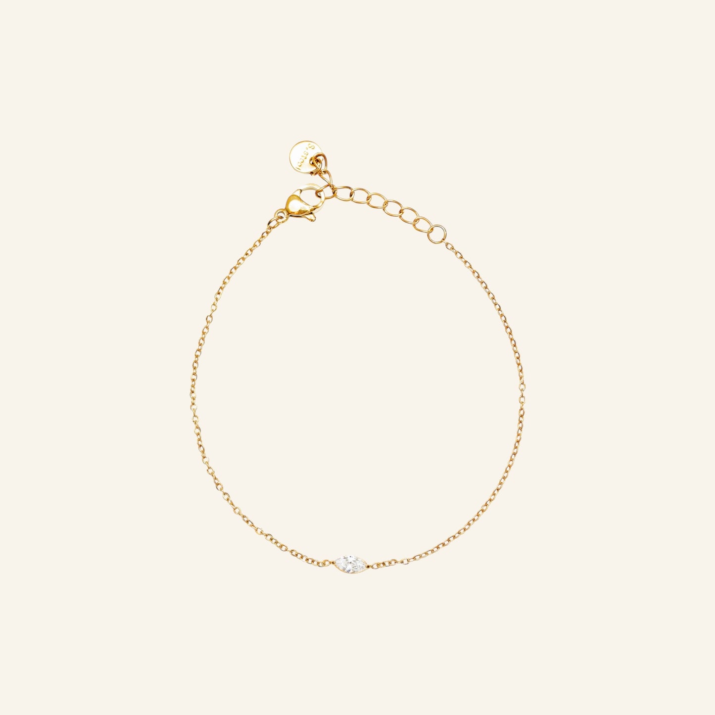 Petite armband med marquise slipad zirkonia kristall