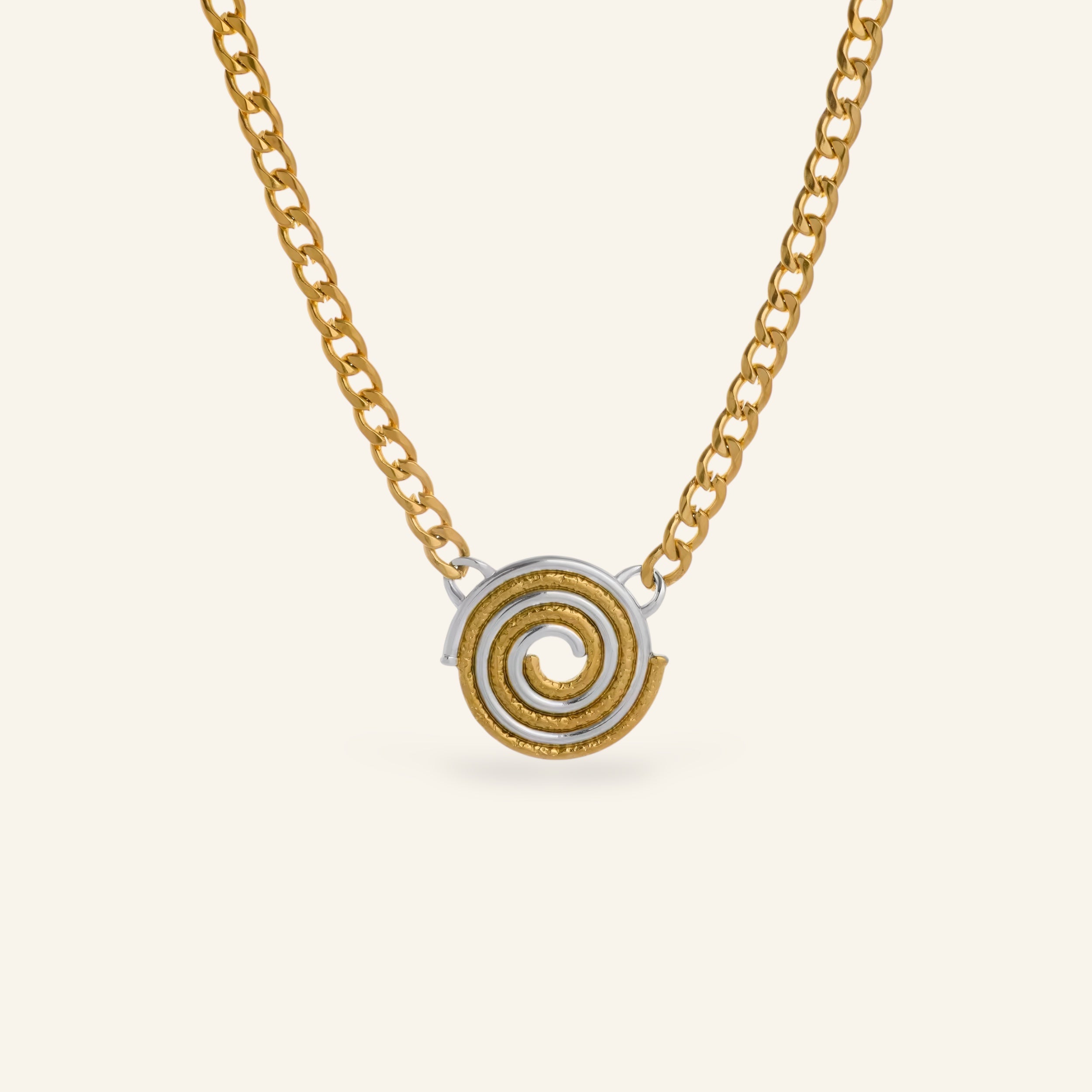 Halsband med spiralberlock