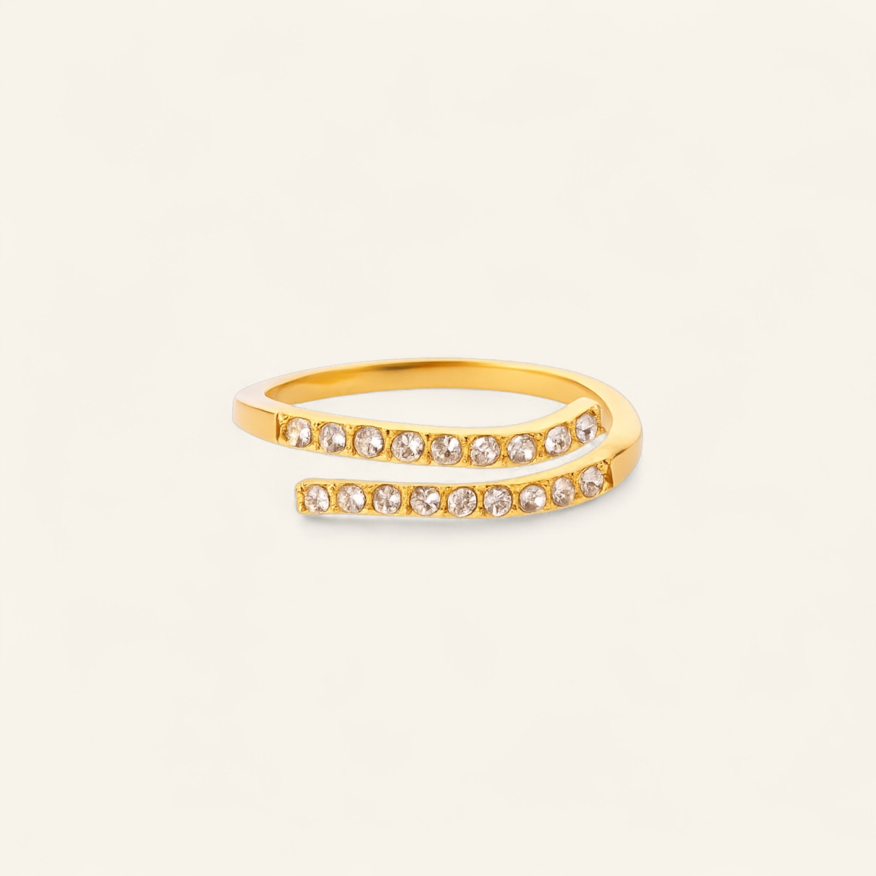 Justerbar ring med dubbla kristallrader