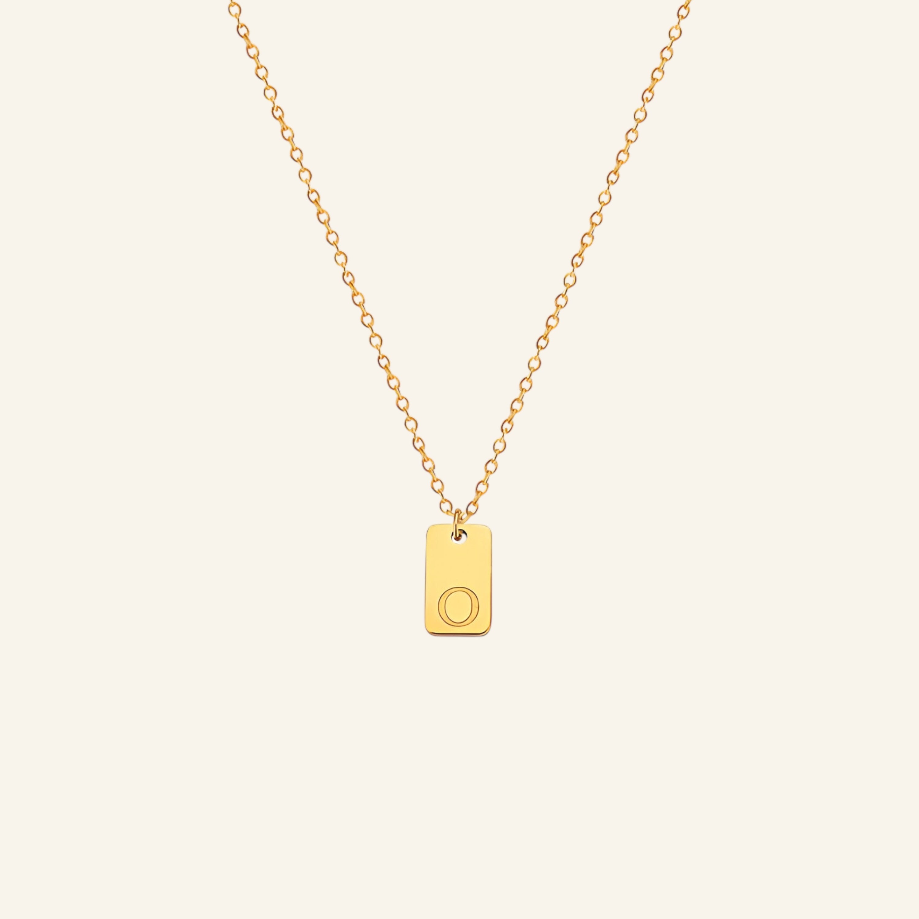 Bokstavshalsband med bokstavshänge & ankarkedja