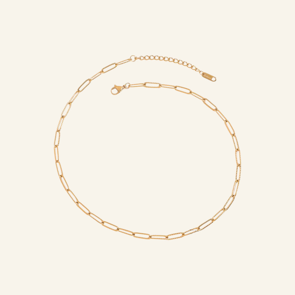 Halskedja - räfflad paperclip