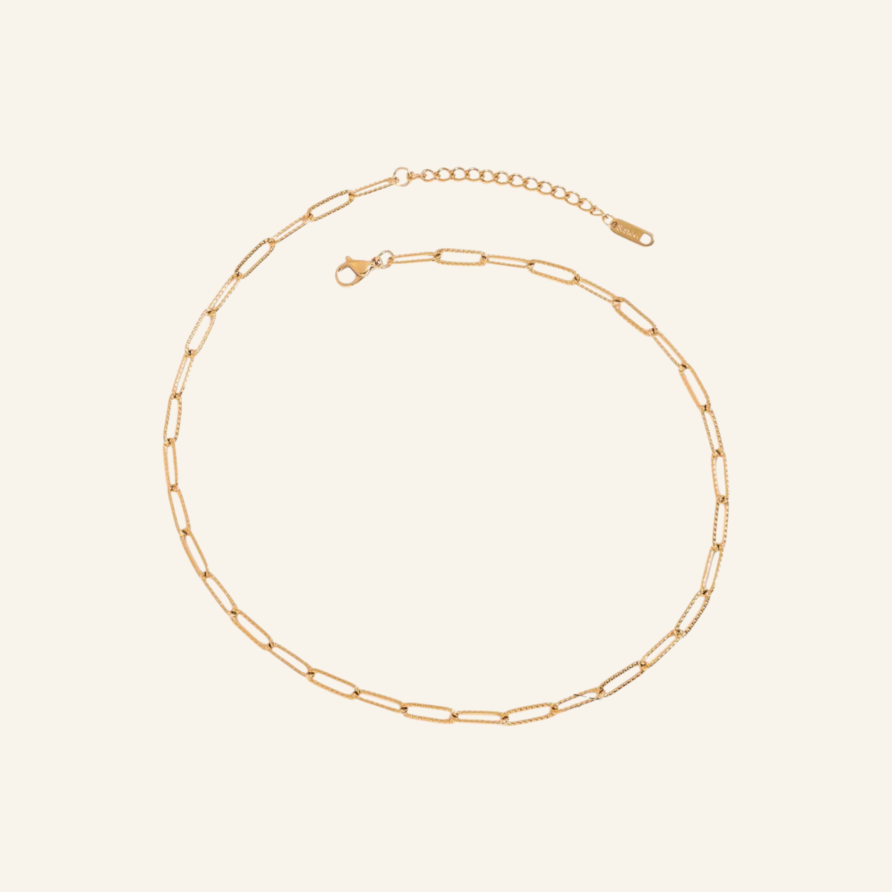 Halskedja - räfflad paperclip