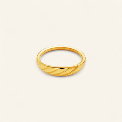 Tunn räfflad ring