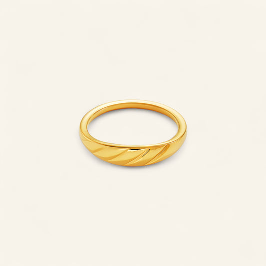 Tunn räfflad ring