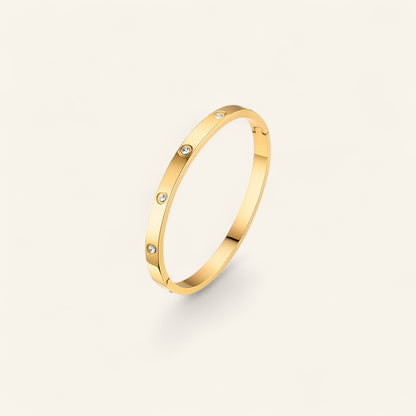 Armring med runda kristaller