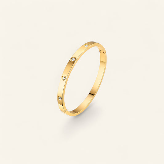 Armring med runda kristaller
