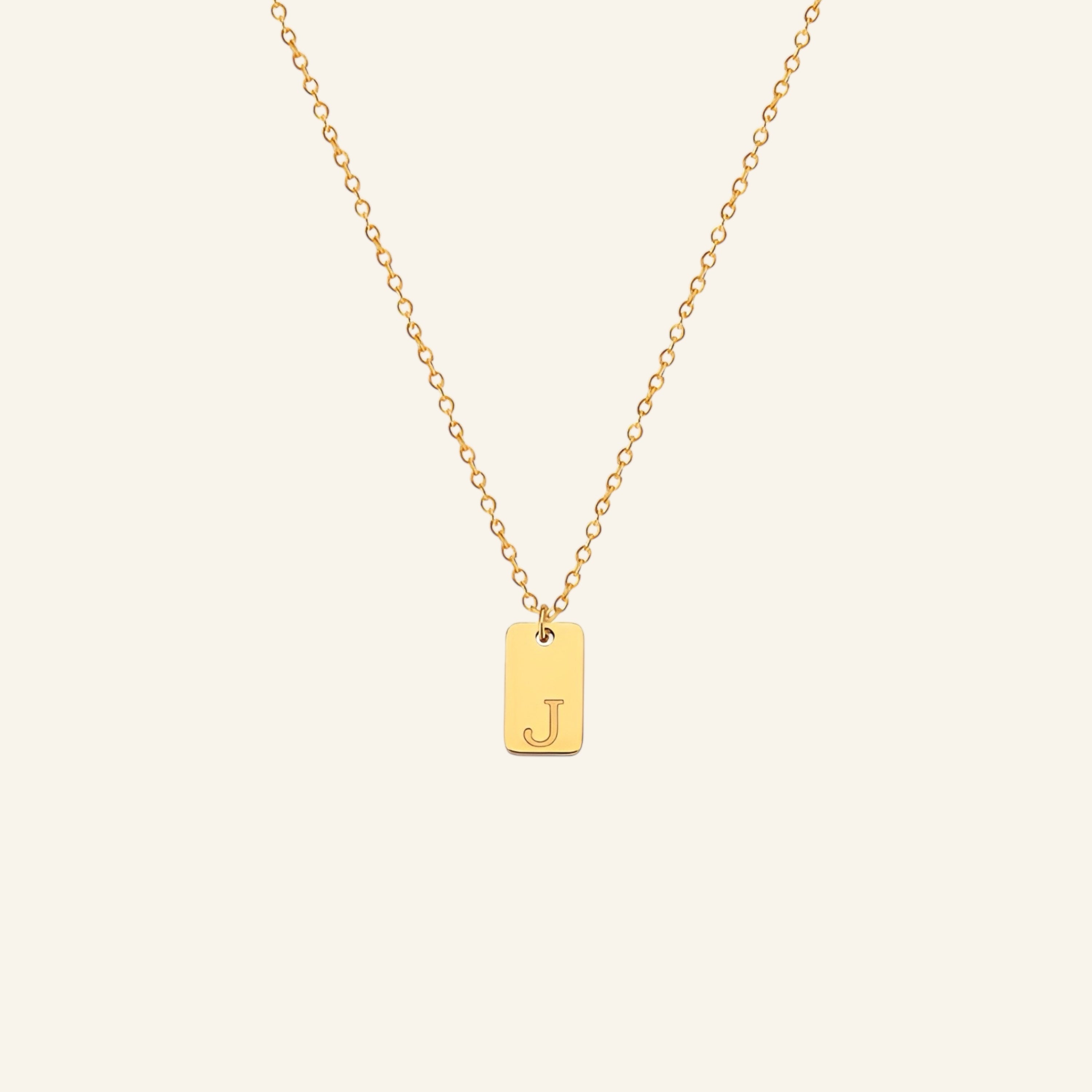 Bokstavshalsband med bokstavshänge & ankarkedja