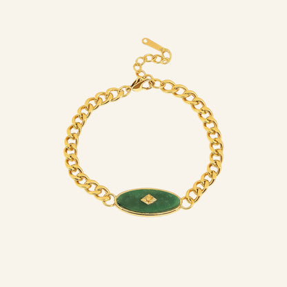Armband med grön aventurin