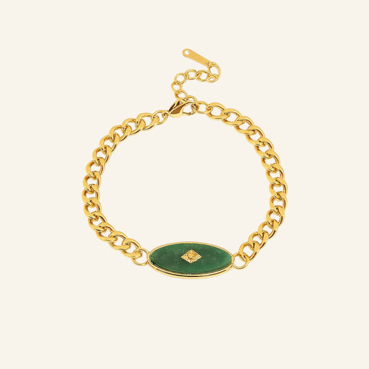 Armband med grön aventurin