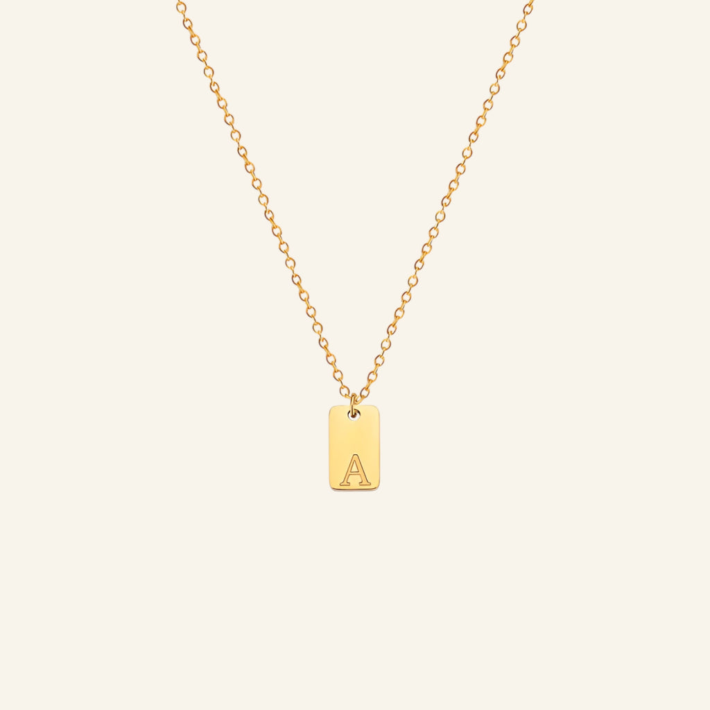 Bokstavshalsband med bokstavshänge & ankarkedja