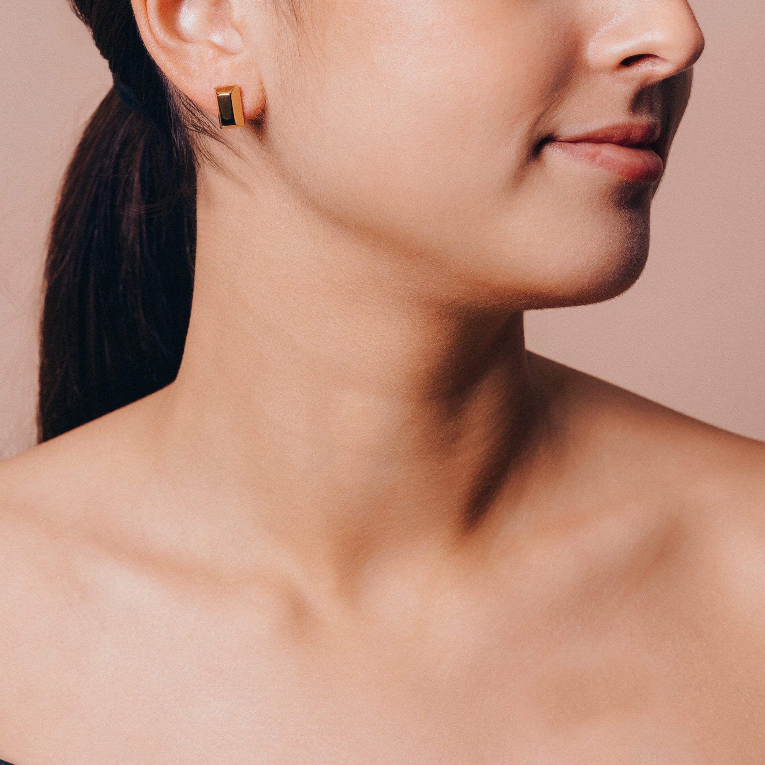 Studs rektangulära örhängen