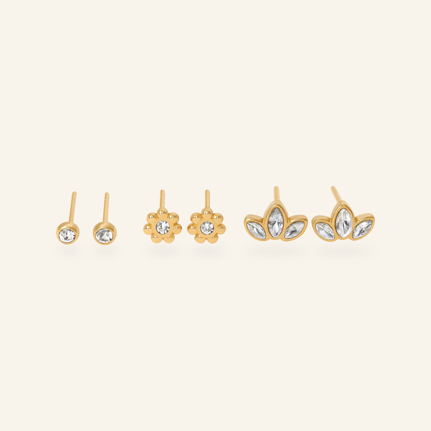 Set petite - 3 par örhängen