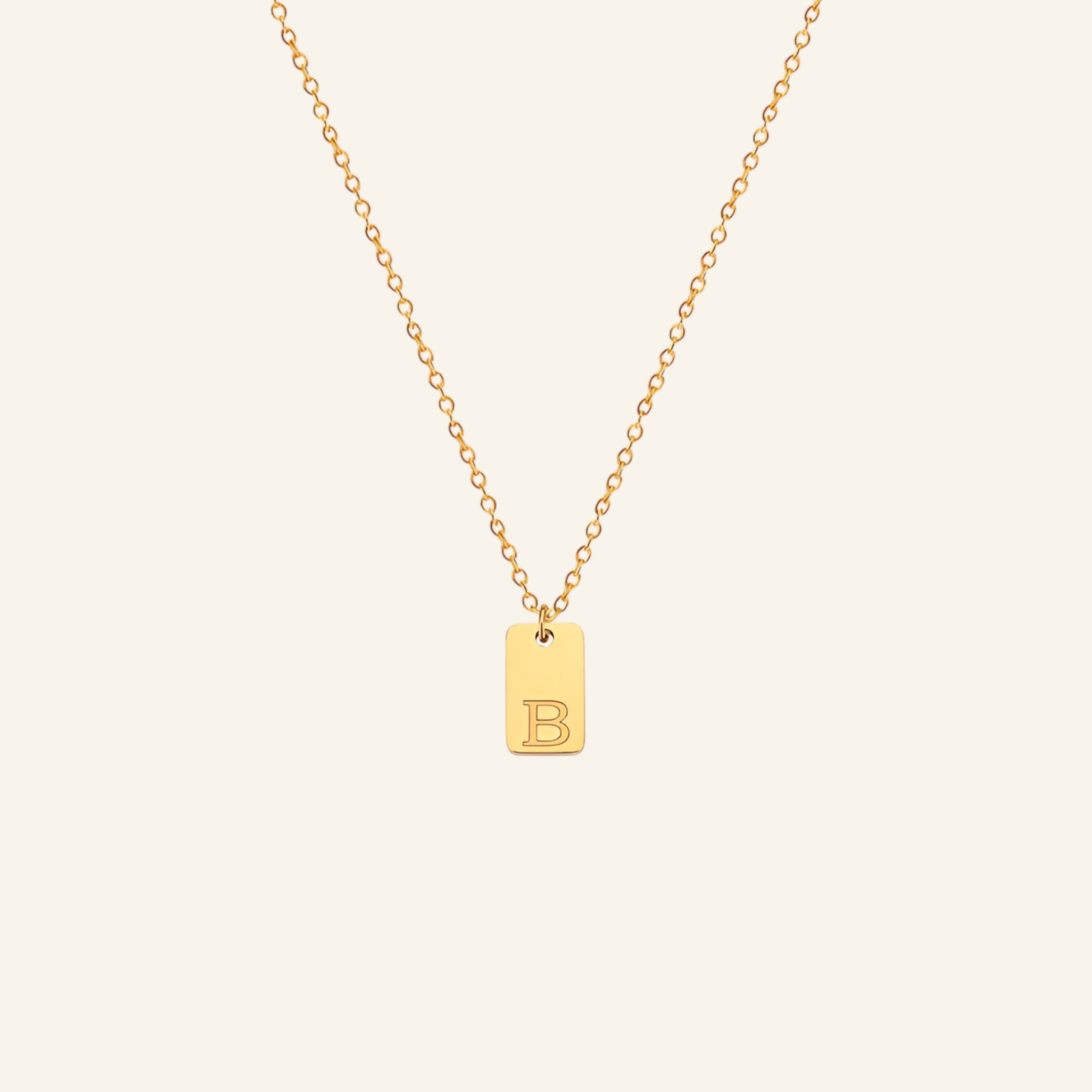 Bokstavshalsband med bokstavshänge & ankarkedja