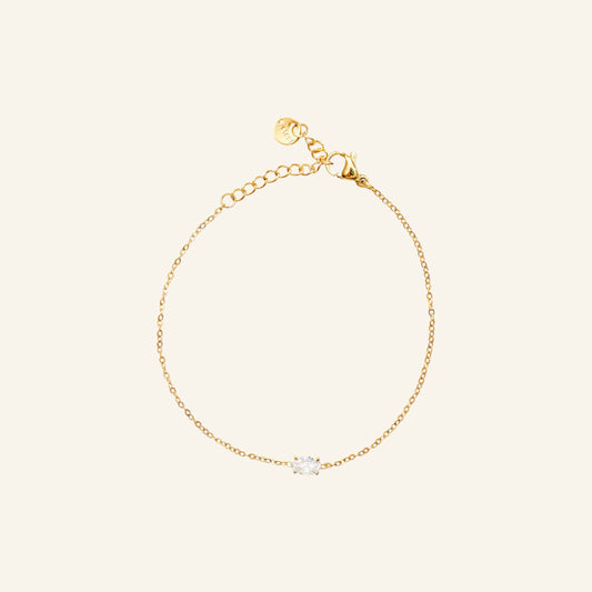 Petite armband med oval zirkonia