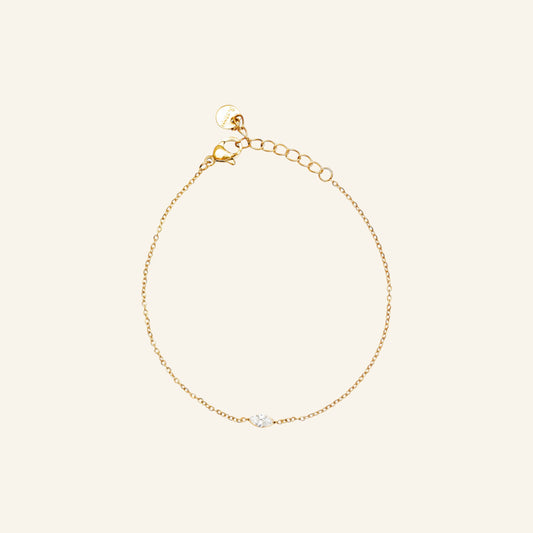 Petite armband med marquise slipad zirkonia kristall