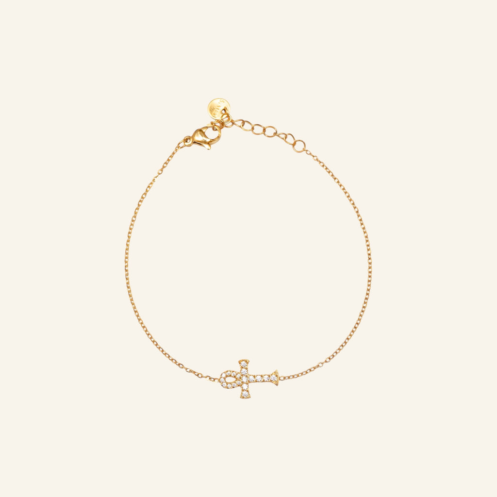 Petite armband med ankh hänge