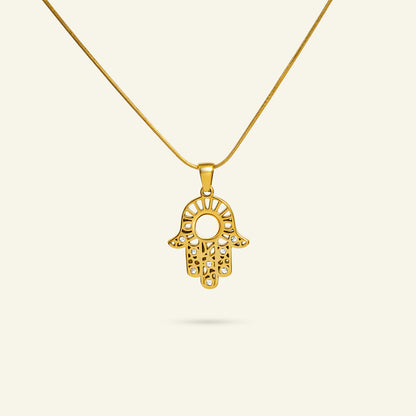 Halsband med hamsa hänge kedja ingår