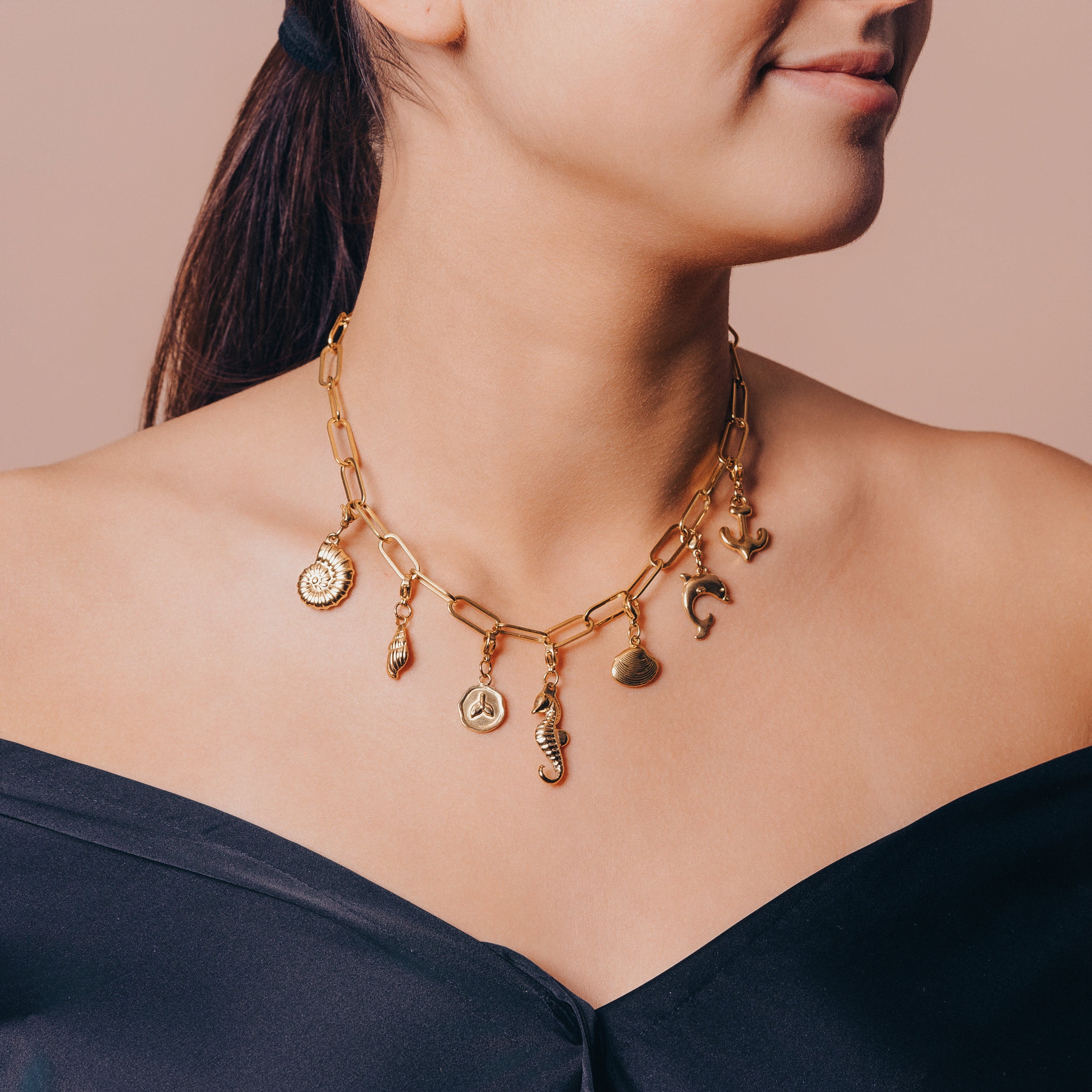 Berlock Ankare med guldfärgad plätering