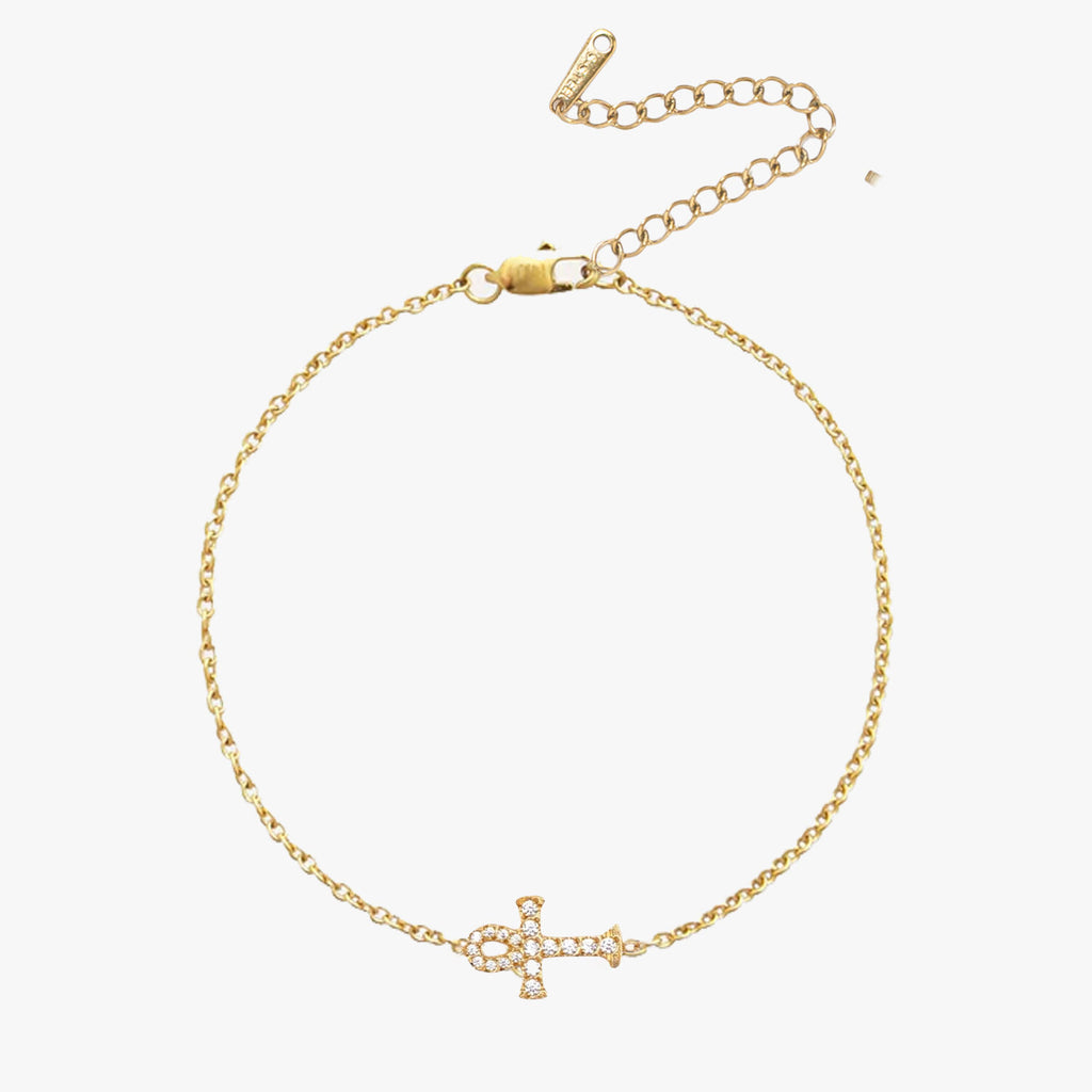 Petite armband med ankh hänge