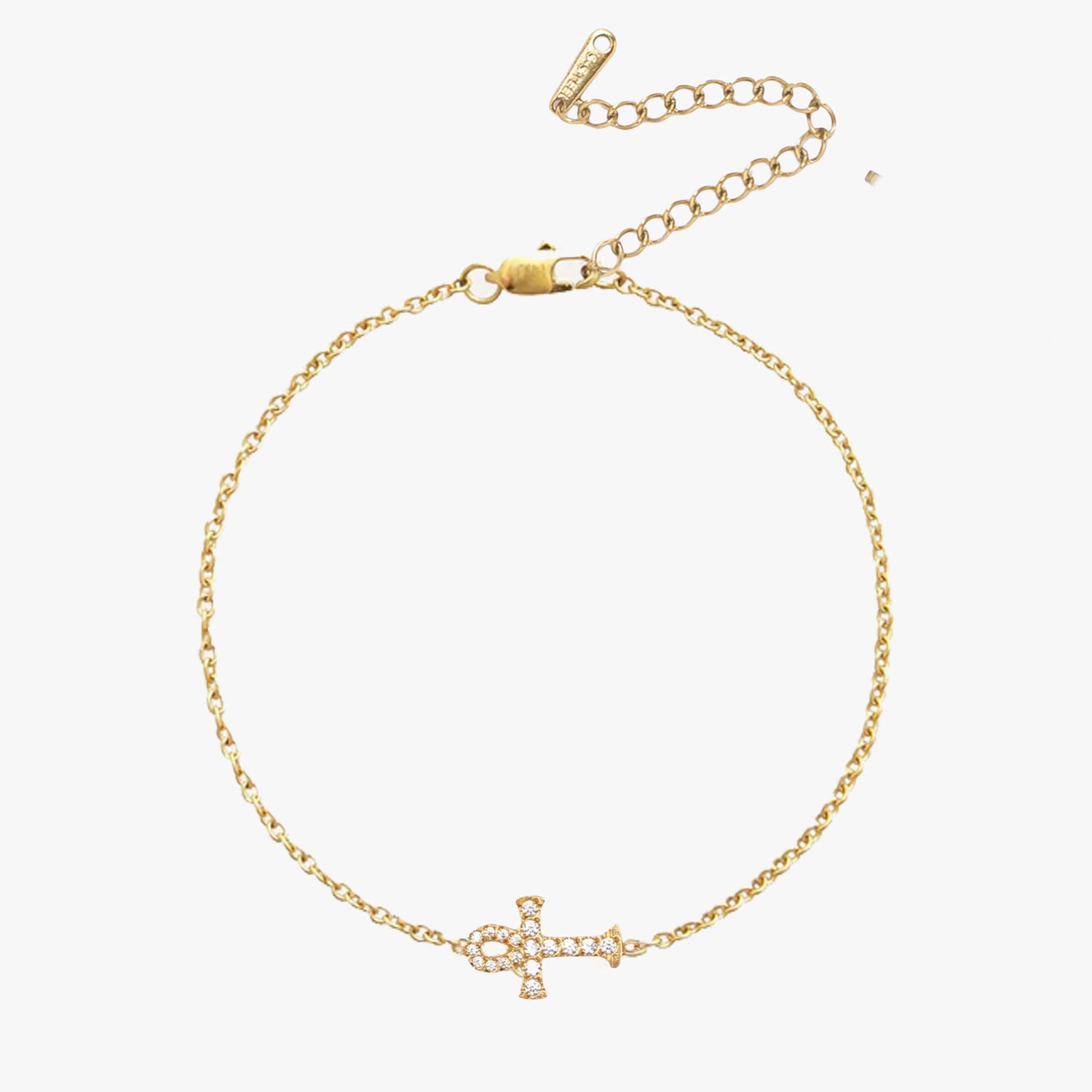 Petite armband med ankh hänge