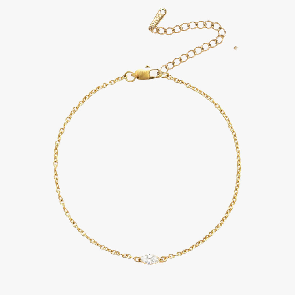 Petite armband med marquise slipad zirkonia kristall