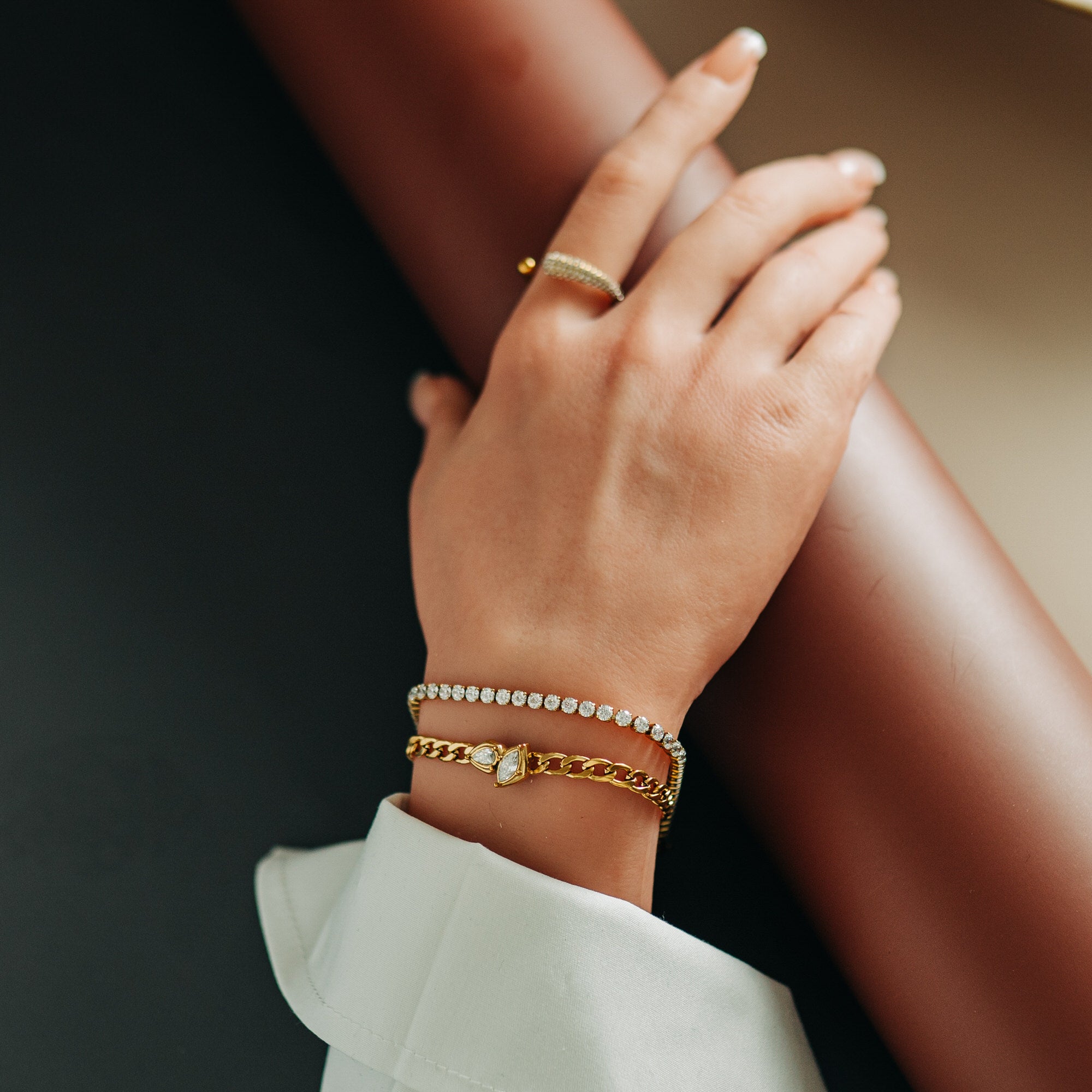 Klassiskt tennisarmband