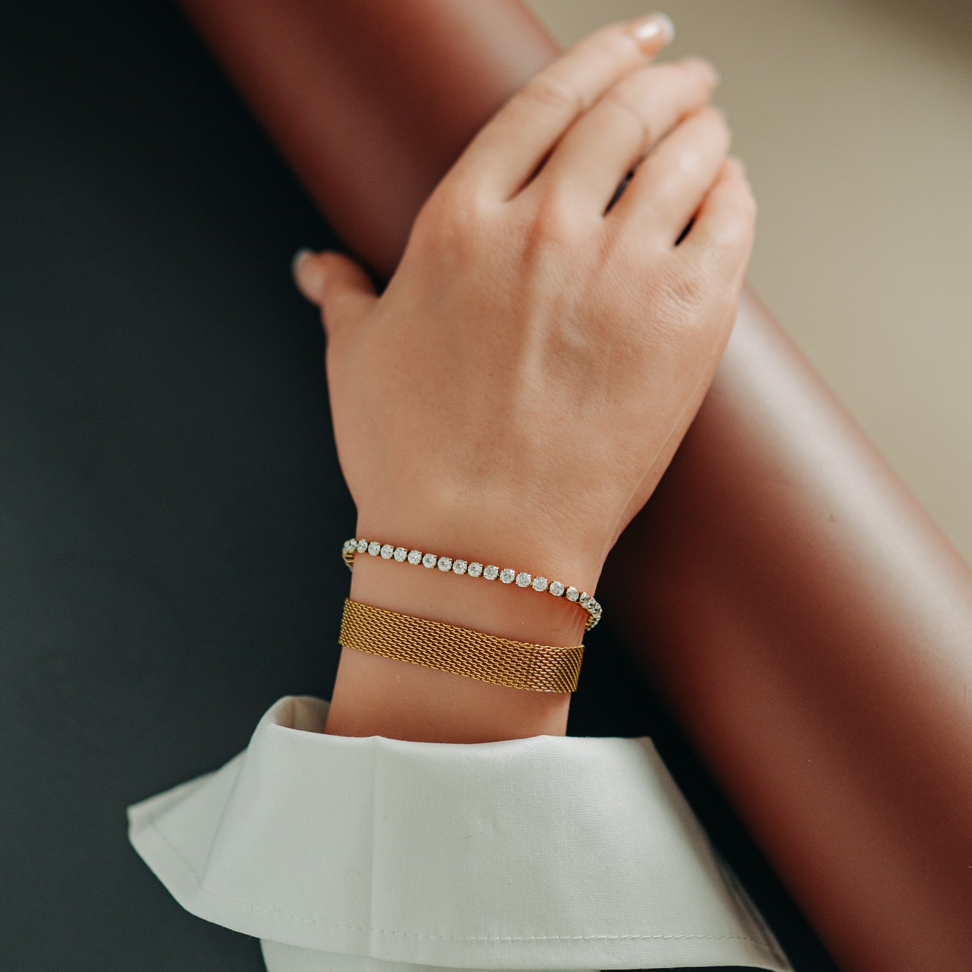 Klassiskt tennisarmband