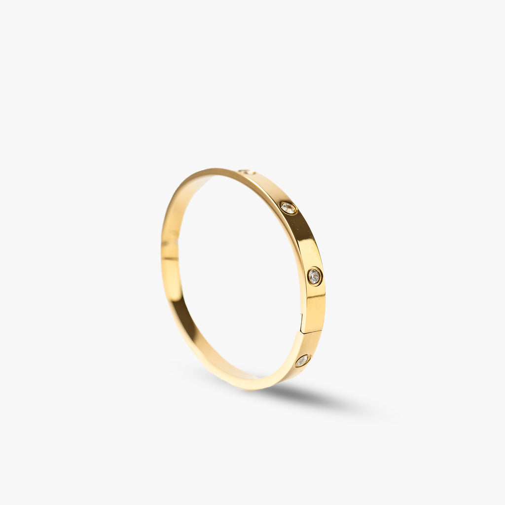 Armring med runda kristaller