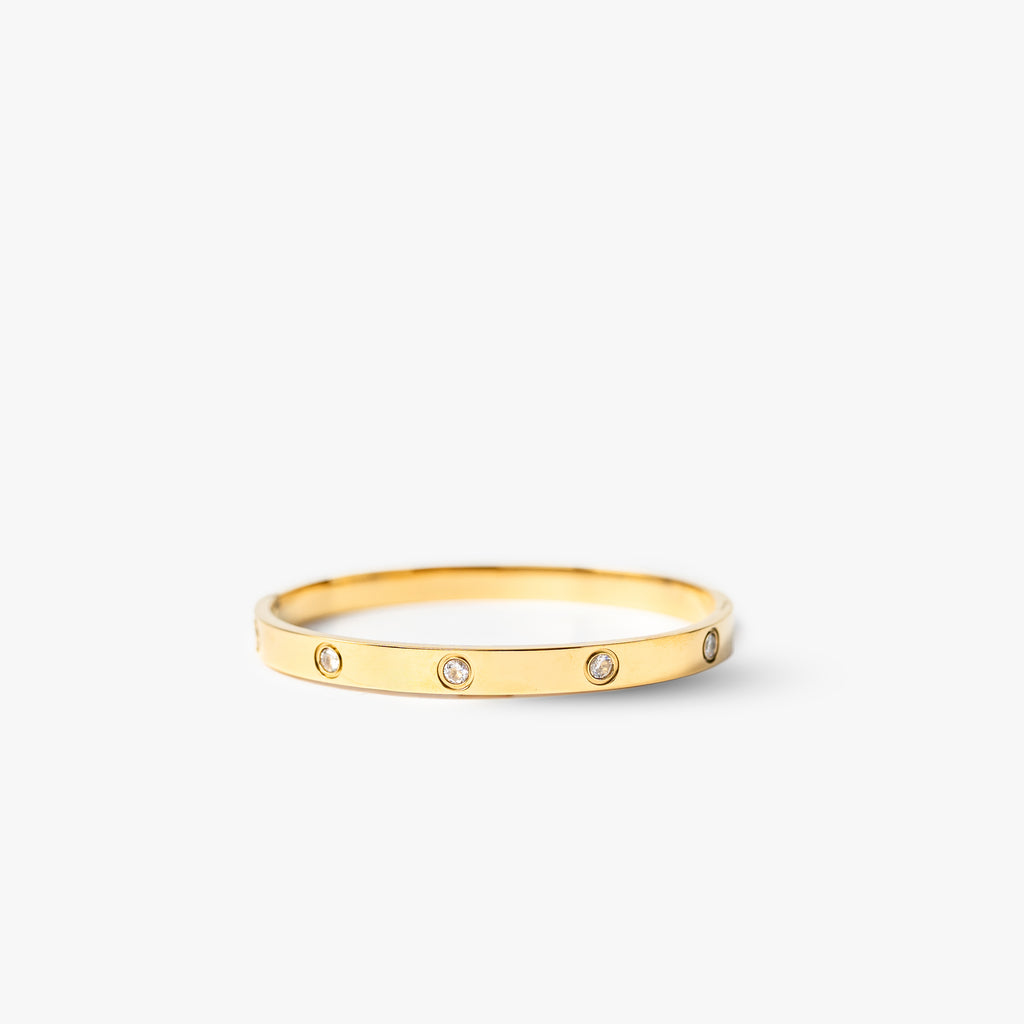 Armring med runda kristaller