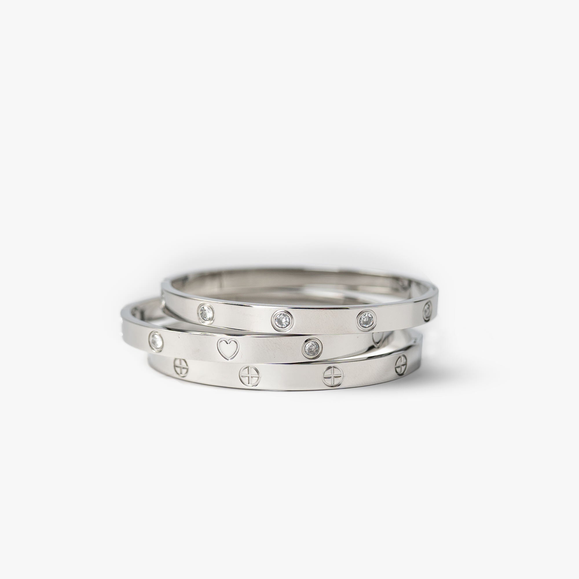 Armring med runda kristaller