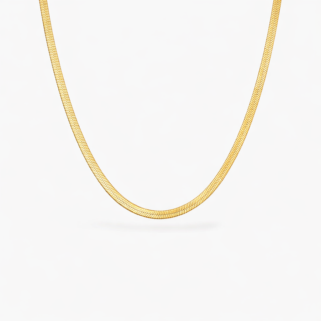 Vattentåligt halsband rostfritt stål snake necklace