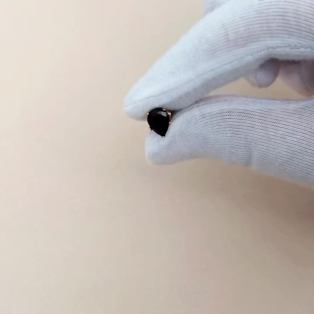 Kristallörhänge droppformade svart