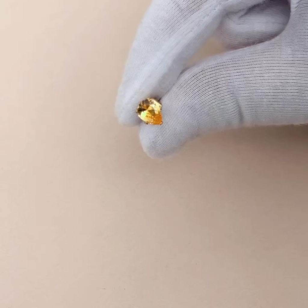 Kristallörhänge droppformade gul